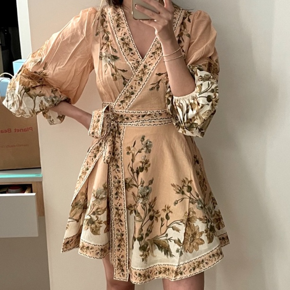 Zimmerman Chintz floral-print Wrap Dress size 1 NEW - Picture 6 of 10